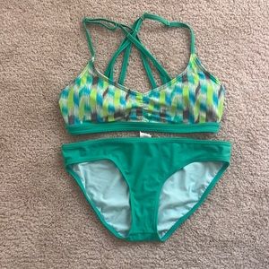 Prana ikat Green Bikini Set